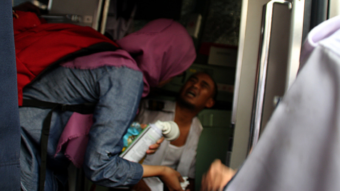 tabrakan kereta di stasiun juanda