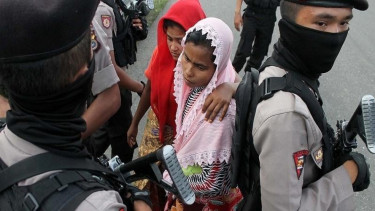 Pengungsi Rohingya di Aceh.
