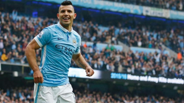 Penyerang Manchester City, Sergio Aguero.