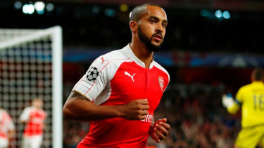 Pemain depan Arsenal, Theo Walcott