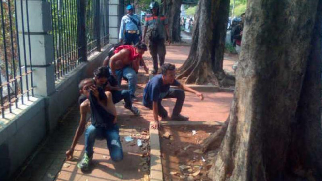 The Jakmania yang berhasil tertangkap di Senayan.