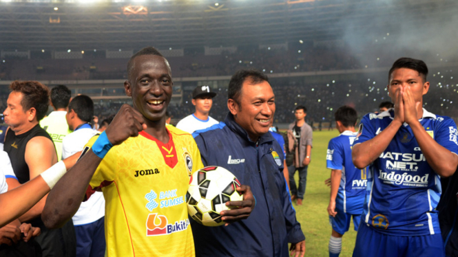 Selebrasi pemain Persib Bandung di Final Piala Presiden