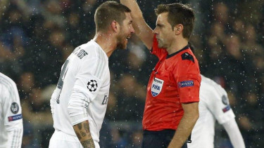 Kapten Real Madrid, Sergio Ramos (kanan)