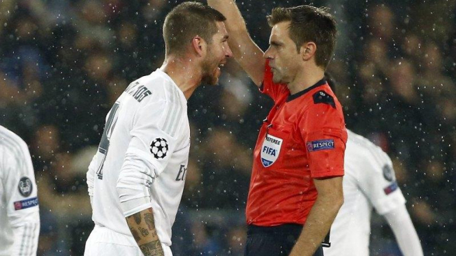 Kapten Real Madrid, Sergio Ramos (kanan)