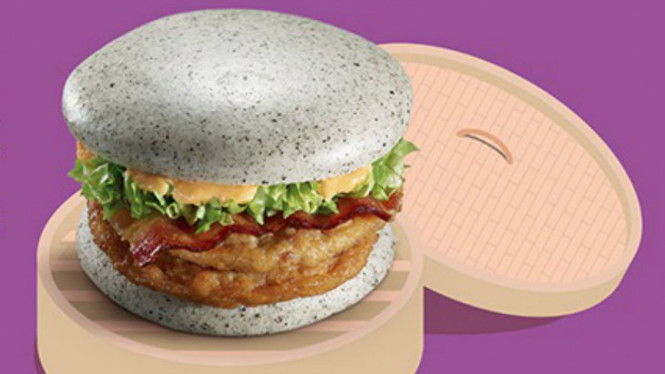 Burger abu-abu.
