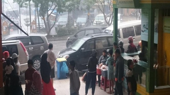 Hujan mengguyur Provinsi Riau, Sabtu 24 Oktober 2015