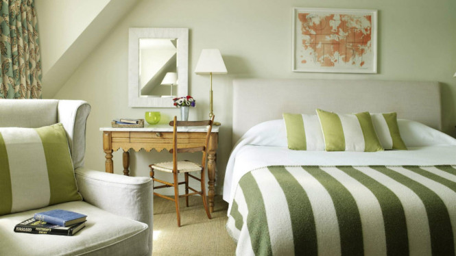 Ilustrasi interior dengan motif garis