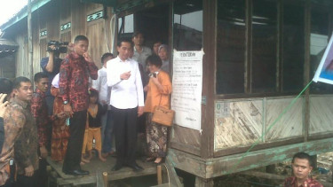 Presiden Joko Widodo sambangi korban kabut asap