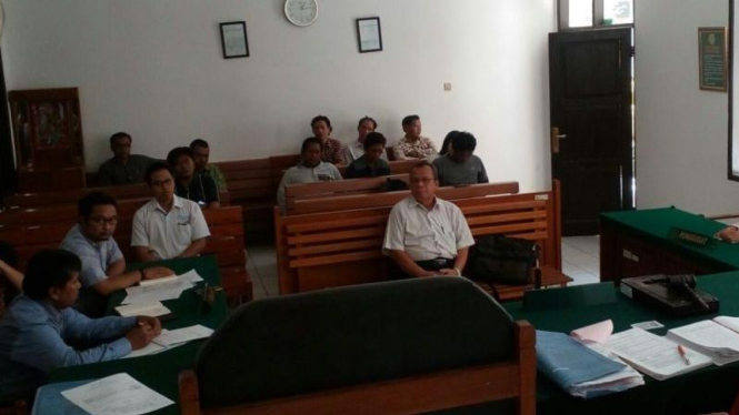 Suasana sidang sengketa lahan milik Ibu Rita, di Depok.