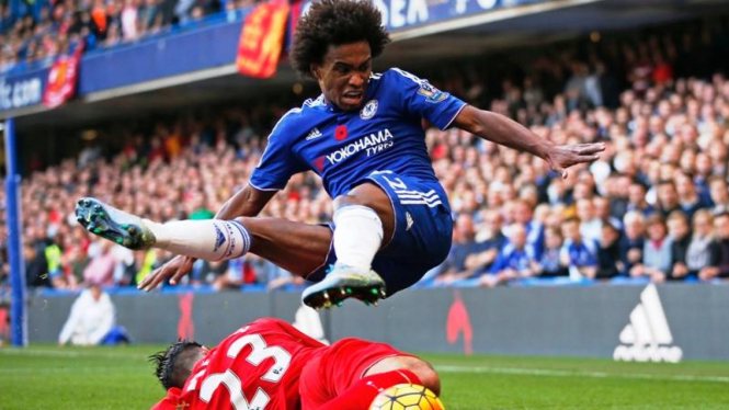 Pertandingan Premier League antara Chelsea dan Liverpool