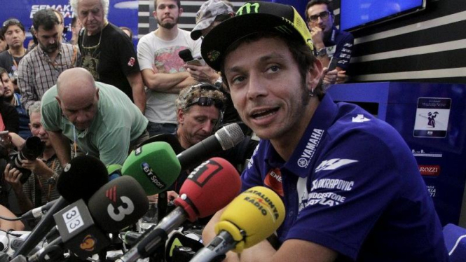 Pembalap Tim Yamaha, Valentino Rossi.