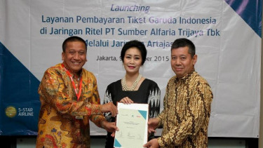 Launching pembayaran tiket Garuda di jaringan Alfamart