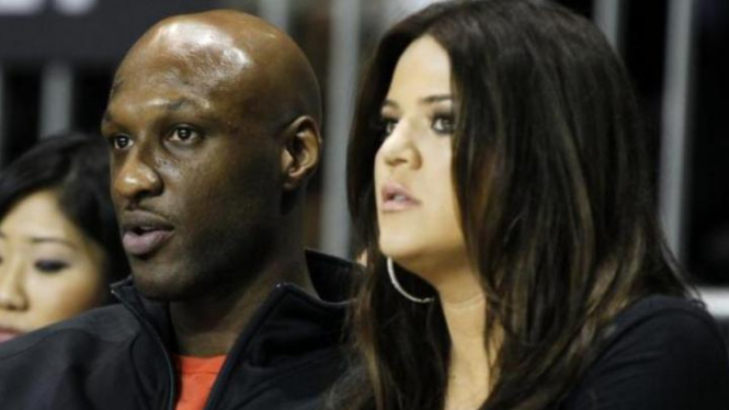 Mantan bintang LA Lakers Lamar Odom dan Khloe Kardashian