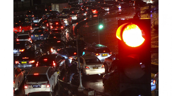 Macet di Jakarta. 