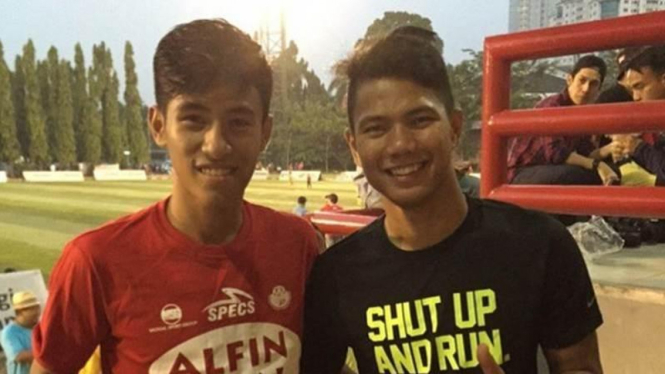 Hanif Abdurauf (kiri) bersama Achmad Jufriyanto