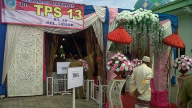 TPS 13 di Jambi dibuat seperti pesta pernikahan