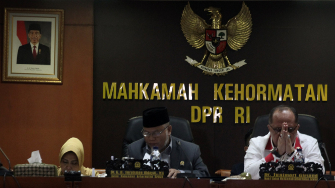  MKD saat Sidang Putusan kasus Setya Novanto
