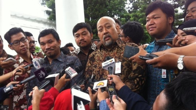 Komedian Indro Warkop saat di Istana Negara