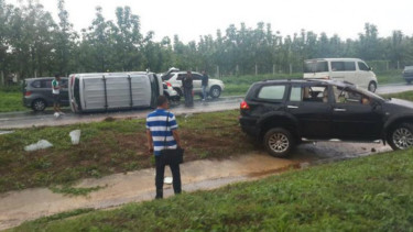 Kecelakaan mobil di Tol Cipali. (Foto ilustrasi).