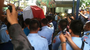 Suasana pemakaman Pilot Pesawat T-50i Golden Eagle, Dwi Cahyadi