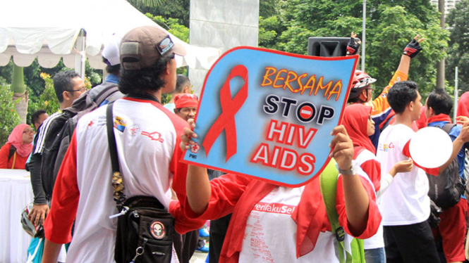 Kampanye peduli AIDS.