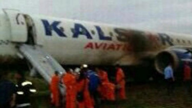 Pesawat Kalstar tergelincir di Kupang