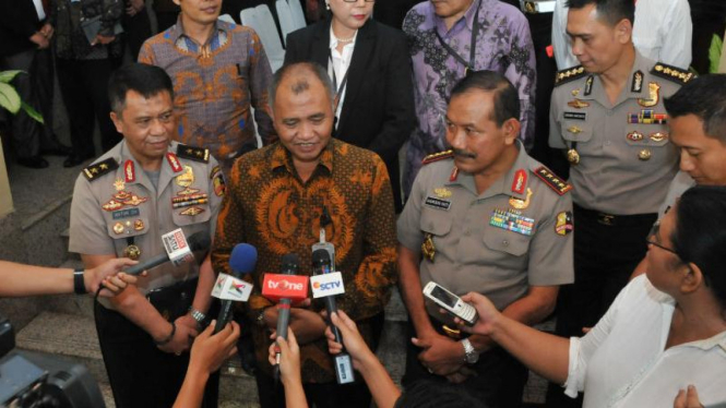 Pimpinan KPK bertemu dengan Kapolri Jenderal Badrodin Haiti