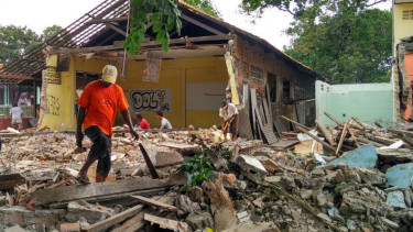 Pembongkaran rumah di Kalimalang, Jakarta Timur