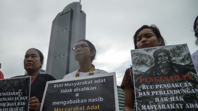 Aksi mendesak pengesahan RUU masrakat adat