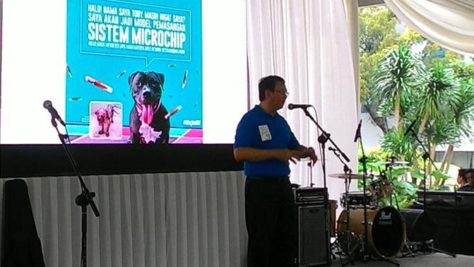 Ahok di acara Jakarta Animal Aid Network.