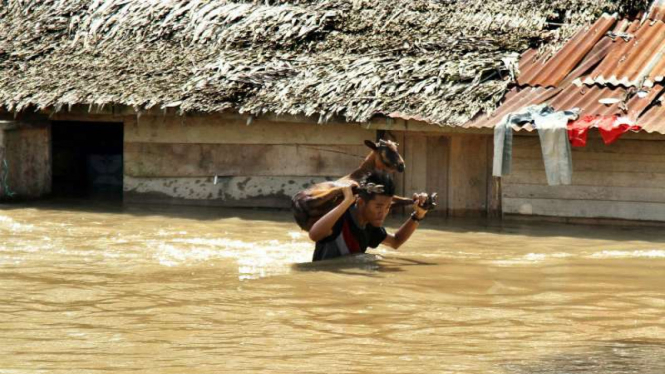 Ilustrasi banjir/korban banjir