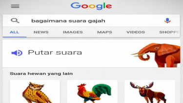 Fitur suara binatang di Google