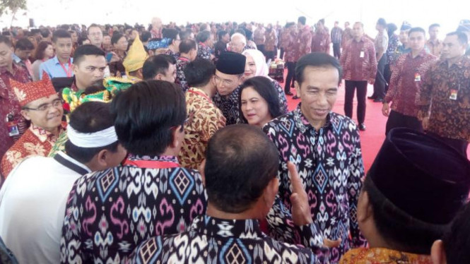 Presiden Joko Widodo dalam acara Hari Pers Nasional 2016