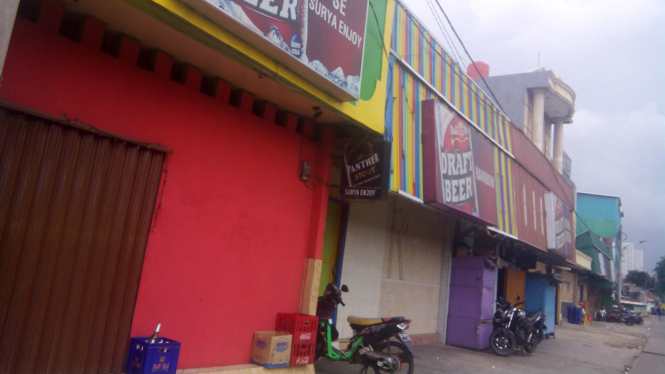Sejumlah kios di kawasan Kalijodo, Jakarta Barat.