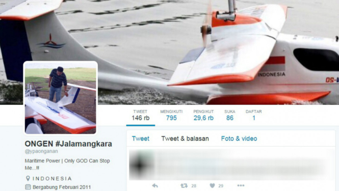 Twitter Yulianus Paonganan atau Ongen