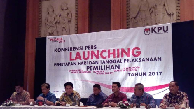 Peluncuran tanggal pelaksanaan Pilkada Serentak 2017 oleh KPU.