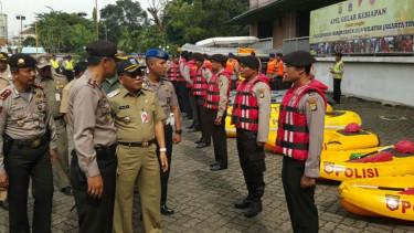 Polres Jakarta Timur Apel Siaga Banjir