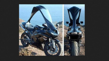 Modifikasi aneh Kawasaki Ninja.