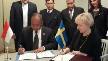 Menristekdikti bersama Menristek Swedia
