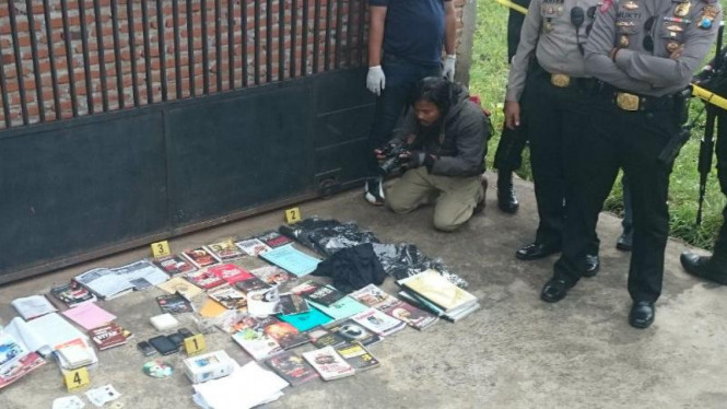 Lokasi penggerebekan terduga teroris di Malang, Jawa Timur