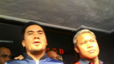 Saipul Jamil saat diperiksa di Polda Metro Jaya