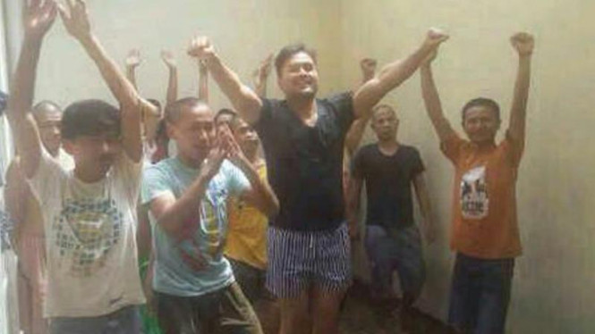  Saipul Jamil di dalam tahanan Polsek Kelapa Gading, Jakarta Utara