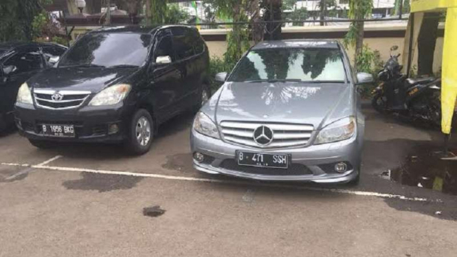 Mobil Daeng Azis di Polres Jakarta Utara