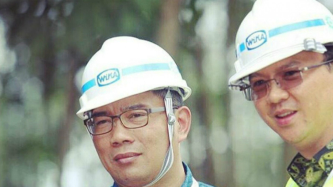 Wali Kota Bandung Ridwan Kamil dan Gubernur DKI Jakarta, Basuki Tjahaja Purnama alias Ahok