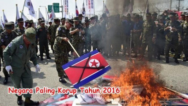 Aksi pembakaran bendera Korut