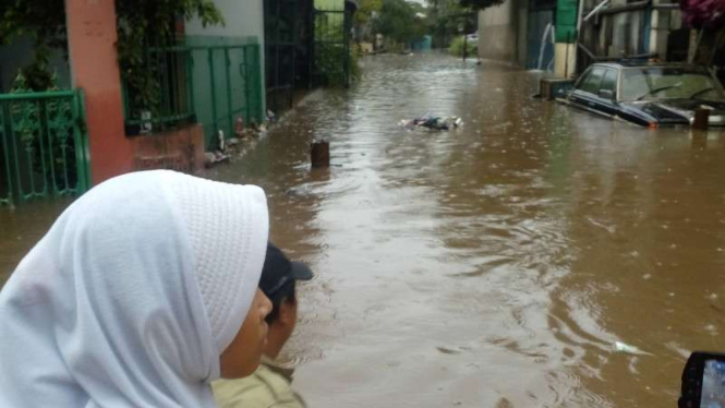 Banjir di Ragamukti Bojonggede, Depok.