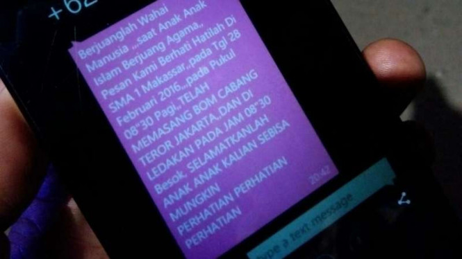 Ancaman teror bom di SMA 1 Makassar, Minggu (29/2/2016)