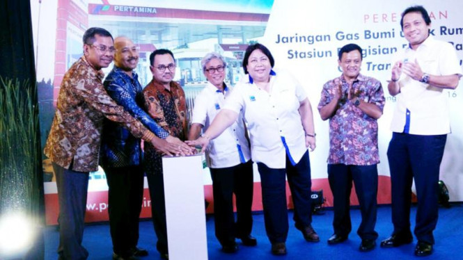 Peresmian jaringan gas.