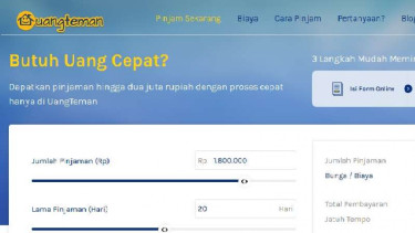 Tangkapan layar UangTeman.com