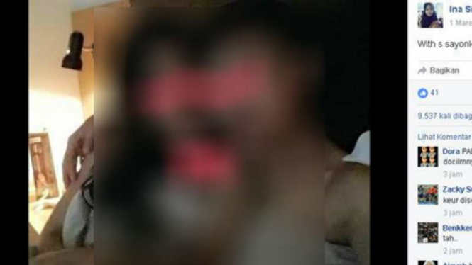 Akun Facebook Ina Si Nononk pengunggah foto mesum